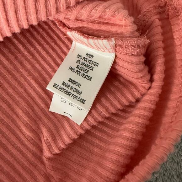 Girls 7-16 Self Esteem Long Sleeve Mix Media Top Color: Pink Size: MEDIUM - Picture 4 of 5